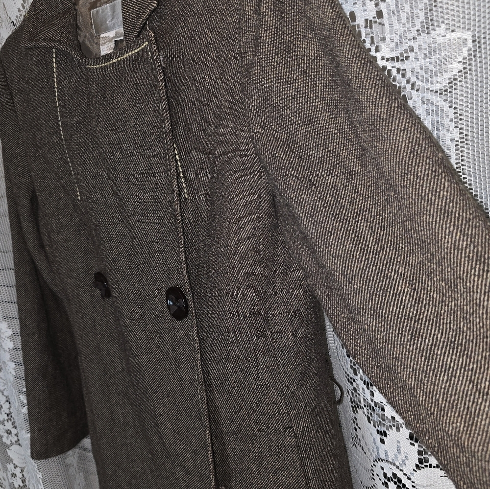 Vintage Spiegel Wool Blend Trench Coat. Womens 6P - Picture 6 of 16